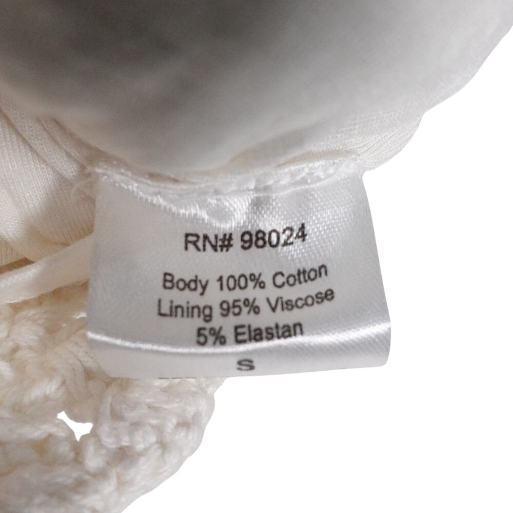 Love the Label Tuckernuck Ivory Leighton Skirt Crochet Floral Retro Small 245733 - Picture 10 of 12